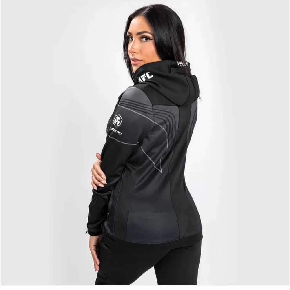 Women's Black UFC Fight Night Venum Walk Out 2.0 Hoodie jacket S - Picture 2 of 16